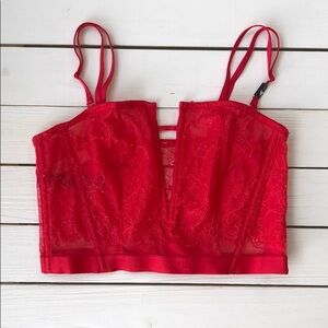 NWT VS Very Sexy Unlined Bra Removable Straps Red size M Valentines Day